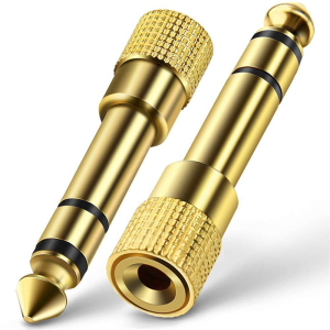 Adapter wtyk Jack 6.3mm na gniazdo Jack 3.5mm złocony
