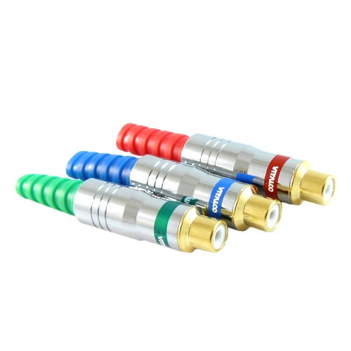 Gniazdo RCA cinch na kabel złocone