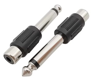 Adapter wtyk Jack 6.3mm na gniazdo RCA (cinch)