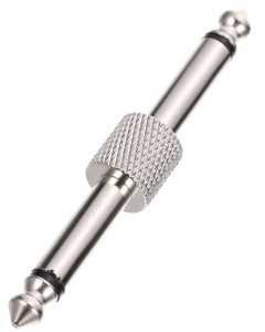 Adapter wtyk męski 6.3mm podwójny mono metalowy