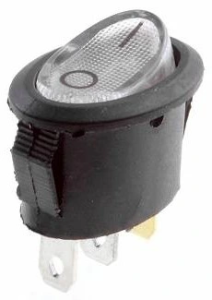 Przełącznik podśw.owalny AC biały