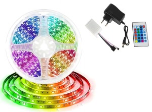 Zestaw taśm LED RGB 2835 5m/300 sterownik +zasilacz taśma wodoodporna