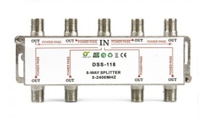 Rozgałęźnik F-sat 8 wyjść 5-2400 DSS118 Dc pass Digitsat