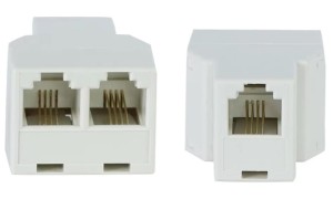 Rozdzielacz telefoniczny gniazdo modularne na 2 gniazda modularne (6p4c)