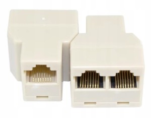 Rozdzielacz telefoniczny gniazdo modularne na 2 gniazda modularne (8p8c)