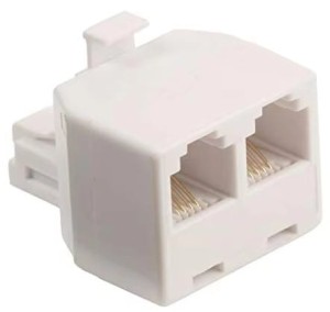 Rozdzielacz telefoniczny wtyk modularny na 2 gniazda modularne (6p4c)