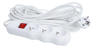 Przedłużacz - 3 gniazda z wyłącznikiem 10m