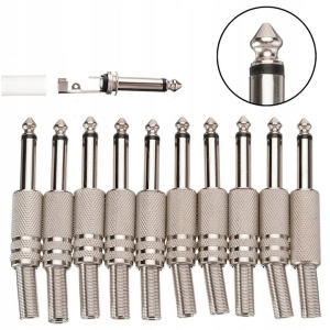 Wtyk Jack 6.3mm mono metalowy