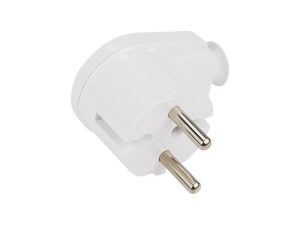 Wtyczka sieciowa kątowa 230V/16A biała (produkcja Polska)