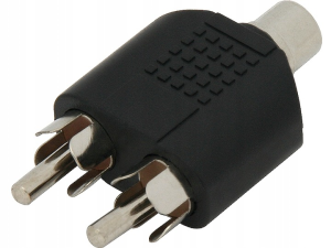 Rozgałęźnik gniazdo RCA na 2 wtyki RCA