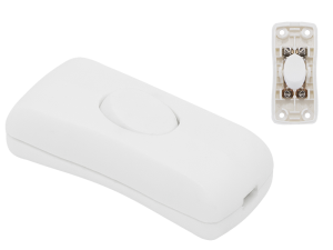 Przełącznik lampkowy -przelotowy 3A/250V, biały