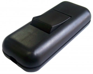 Przełącznik lampkowy przelotowy HDS-01 250V/2A, czarny