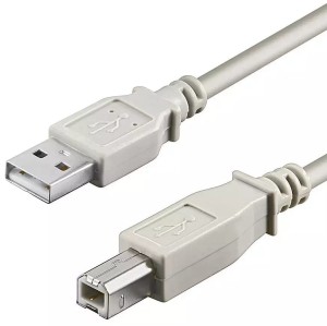 Kabel USB 2.0 wtyk A na wtyk B 1,8m szare