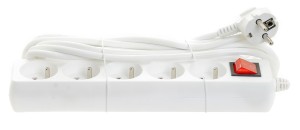 Przedłużacz - 5 gniazd z wyłącznikiem 5m