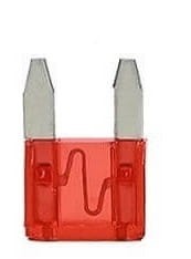 Bezpiecznik samochodowy mini 10A czerwony - nożowy 