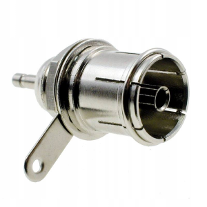 Metalowe gniazdo antenowe do obudowy – przykręcane, montażowe RTV