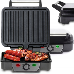 Grill Kontaktowy 2000W z Regulacją Temperatury i Powłoką Nieprzywierającą