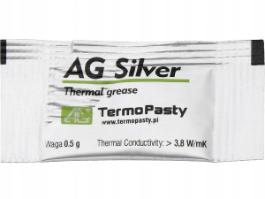 Pasta Termoprzewodząca AG Silver 0,5g z Dodatkiem Srebra do Procesora i Radiatora
