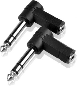 Adapter Kątowy Jack 3.5 mm na Jack 6.3 mm Stereo 90°Przejściówka Audio TRS