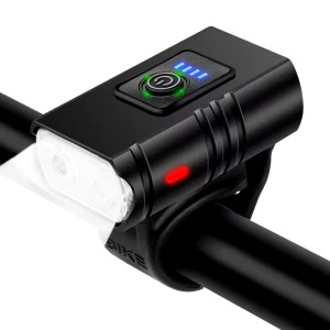 Lampka rowerowa przód 1000 lm USB wodoodporna, 6 trybów, akumulator