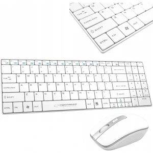 Bezprzewodowy zestaw klawiatura myszka, multimedialny