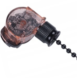 Przełącznik łańcuszkowy czarny 3A 250V włącznik do lamp