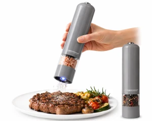 Młynek elektryczny do pieprzu i soli LED regulacja mielenia