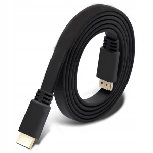 Kabel HDMI płaski 3m 4K HDMI-HDMI OFC, złocone wtyki