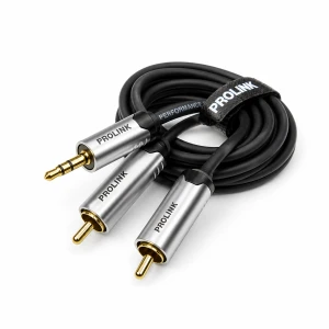 Kabel Jack 3.5mm 2x RCA PROLINK Futura 2m AUX Cinch Audio Stereo Premium