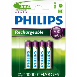 Akumulatorki Philips AAA R3 700mAh 1.5V Rechargeable 4 szt. NiMH