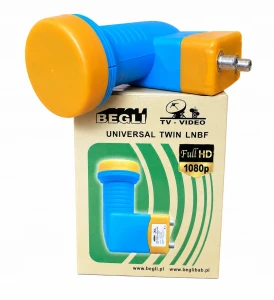 Konwerter SAT TWIN FB 0,1dB 2 Wyjścia Universal Full HD