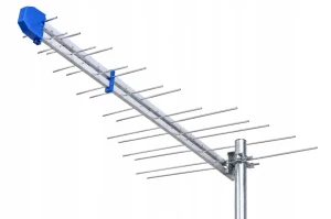 Antena Kierunkowa DVB-T2 Logarytmiczna 120 cm ze Wzmacniaczem VHF UHF MUX 