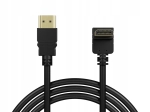 Przyłącze wtyk HDMI prosty na wtyk HDMI kątowy 1.5m