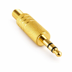 Wtyk Jack 3.5mm stereo złocony