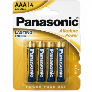Baterie Panasonic Alkaline Power AAA LR03 1,5V 4 szt długi czas pracy