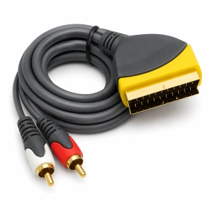 Kabel SCART EURO na 2 RCA Cinch Audio 1,2m Wtyk SCART 2x RCA Stereo