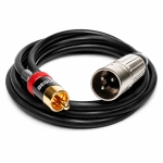 Kabel XLR Męski na RCA CINCH 3m Audio Mikrofon Wzmacniacz BEGLI