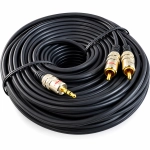 Przyłącze wtyk Jack 3.5mm stereo na 2 RCA (cinch) HiFi 20m