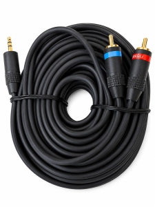 Przyłącze wtyk Jack 3.5mm stereo na 2xRCA (cinch) P-K 15m