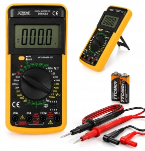 Miernik Cyfrowy Multimetr LCD 20A 1000V Tester Diod hFE Rezystancji