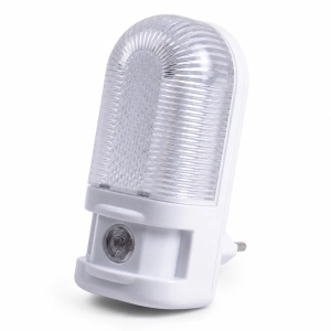 Lampka nocna LED z czujnikiem zmierzchu 230V do kontaktu 1W Energooszczędna