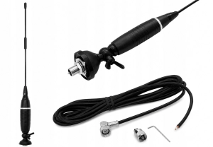Antena CB 80 cm 26,5–28 MHz kabel 4 m PL-259 samochodowa