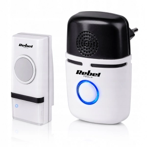 Dzwonek bezprzewodowy Rebel 230V 100m 48 melodii IP44 80dB do drzwi