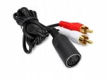 Kabel DIN-5 gniazdo na dwa wtyki CINCH RCA 1,5m gramofon