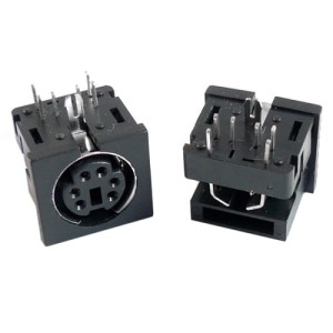 Gniazdo miniDIN/SVHS 6-pinowe lutowane do płytki drukowanej