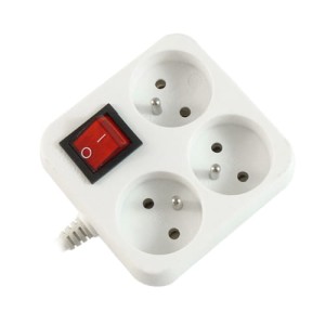 Przedłużacz - 3 gniazda z wyłącznikiem 3m
