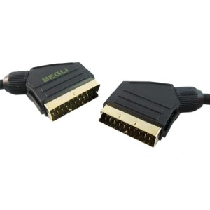 Przyłącze wtyk SCART na wtyk SCART (Eurozłącze) BEGLI 1.5m