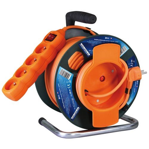 Przedłużacz na bębnie 50m - 4 gniazda z wyłącznikiem