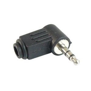 Wtyk Jack 3.5mm stereo kątowy plastikowy