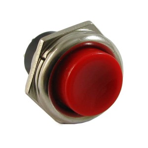 Przełącznik push NH017 metalowy HQ czerwony